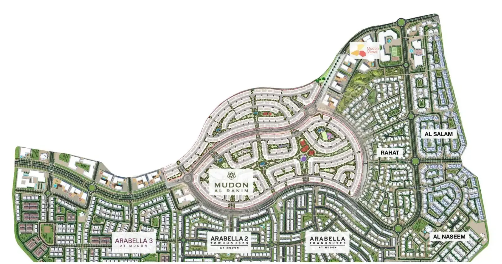 Mudon Central Park masterplan, Mudon