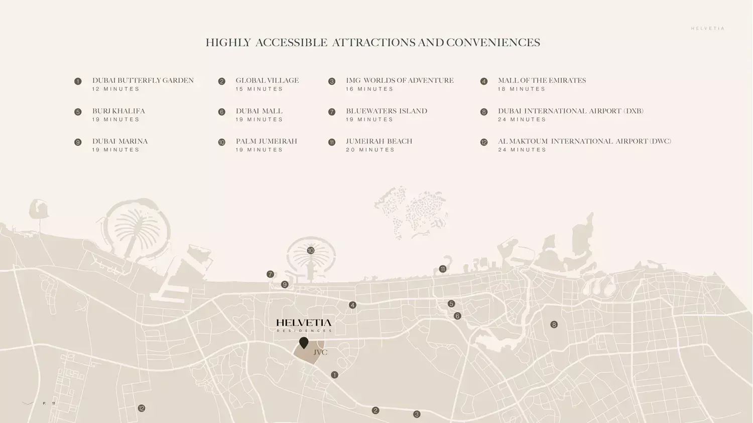 Helvetia Residences masterplan, Jumeirah Village Circle