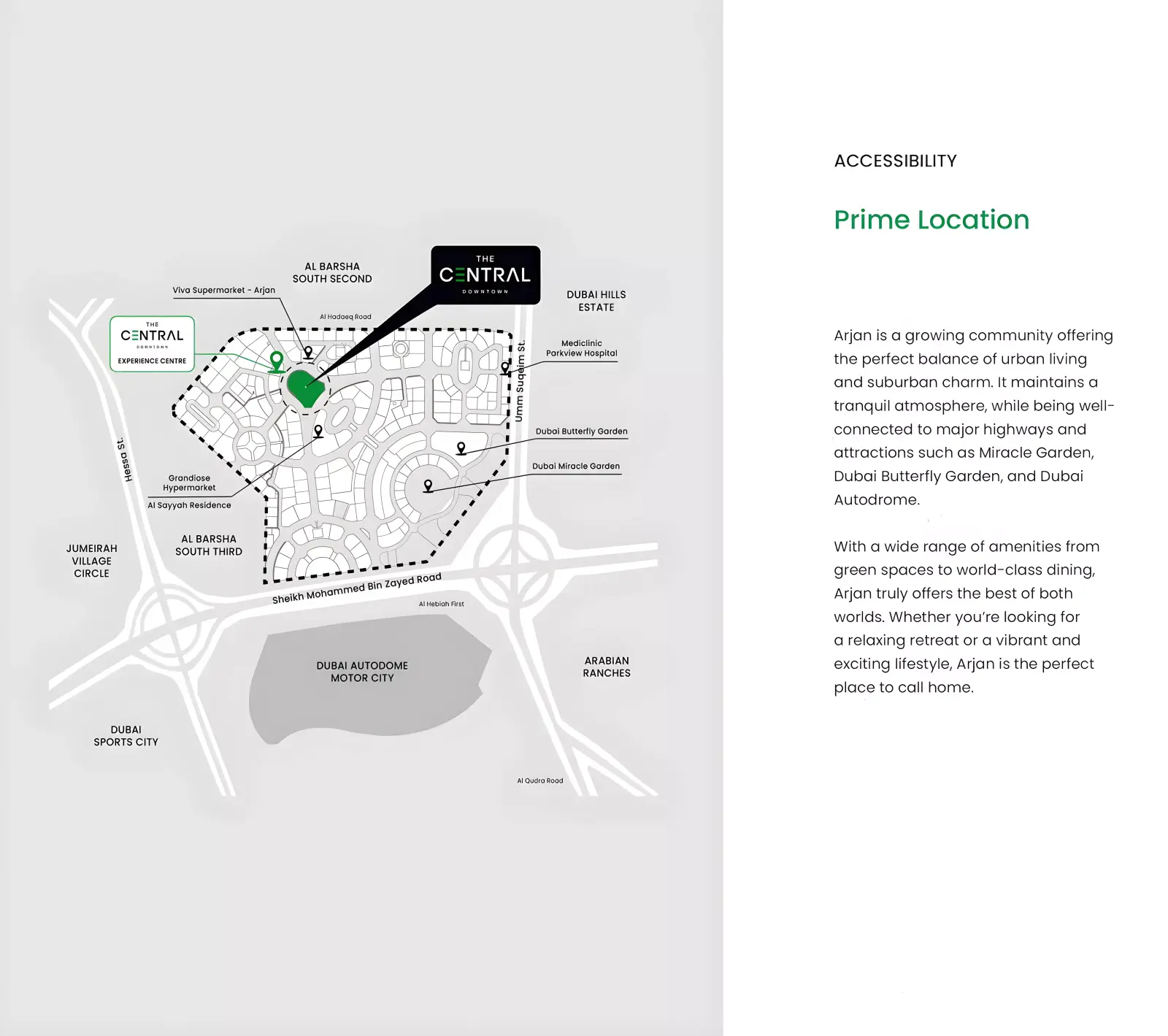 المخطط العام لـ ذا سنترال داون تاون, أرجان