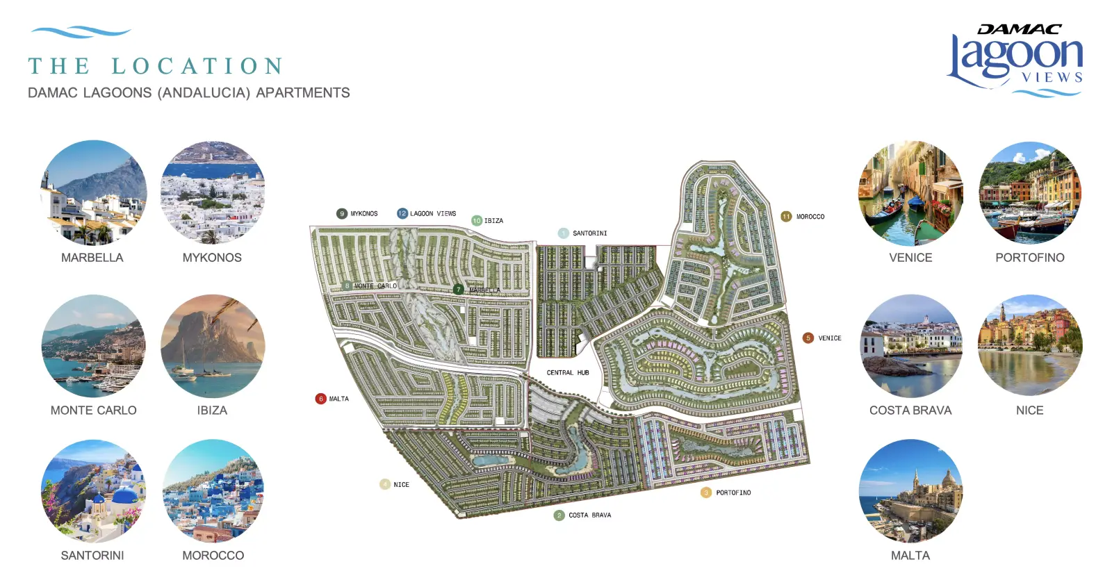 Damac Lagoon Views Andalucia masterplan, Damac Lagoons