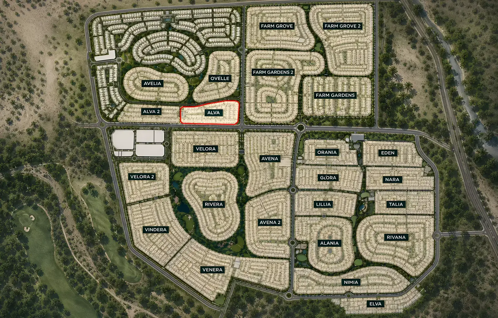 Masterplan Alva The Valley, The Valley