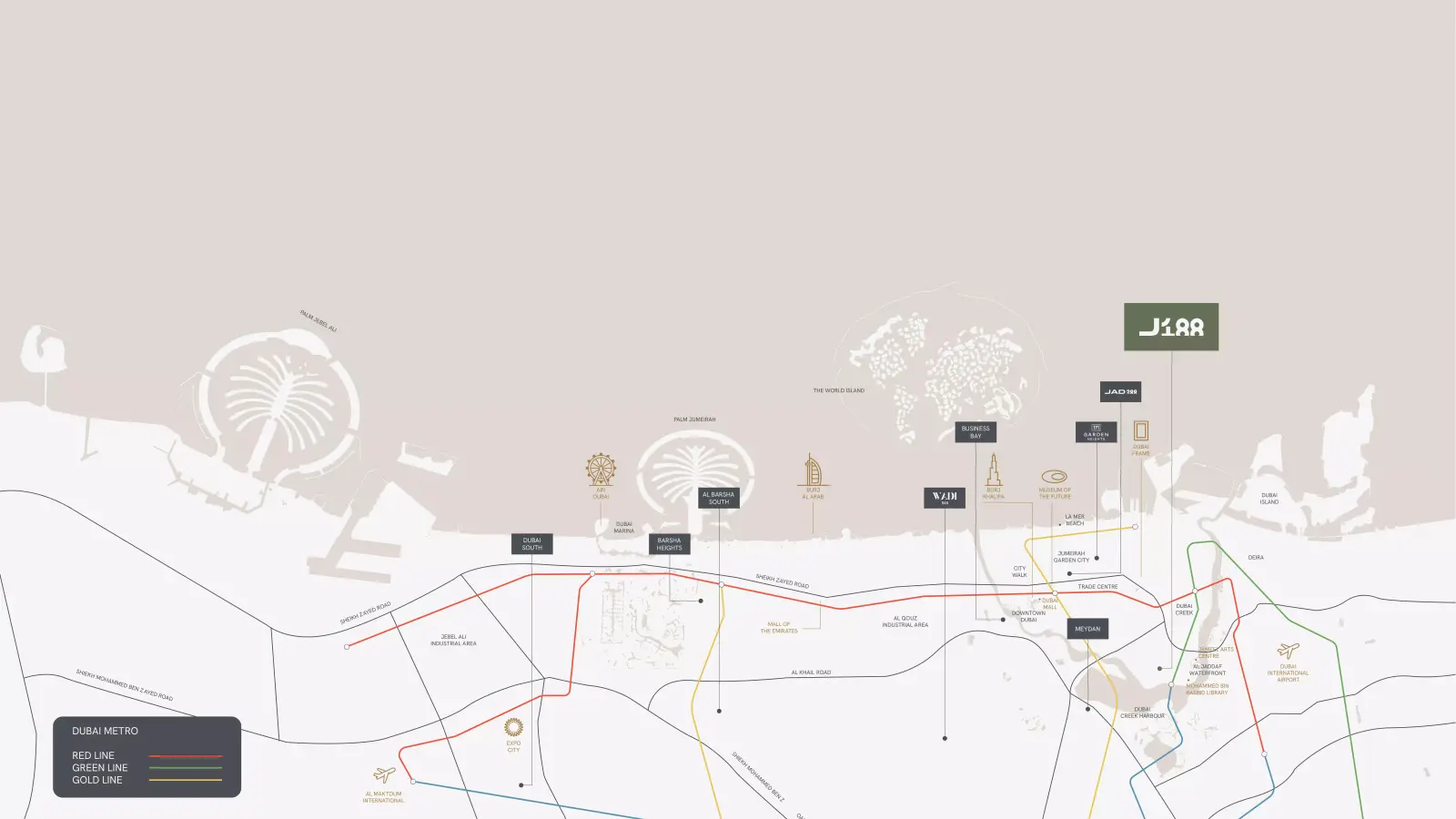 J188 masterplan, Al Jaddaf