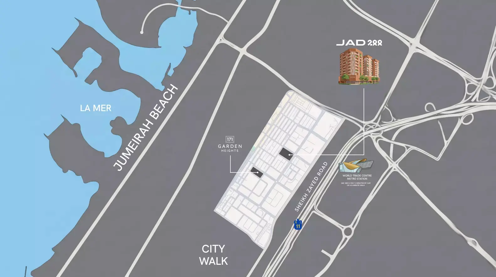 JAD288 masterplan, Jumeirah Garden City