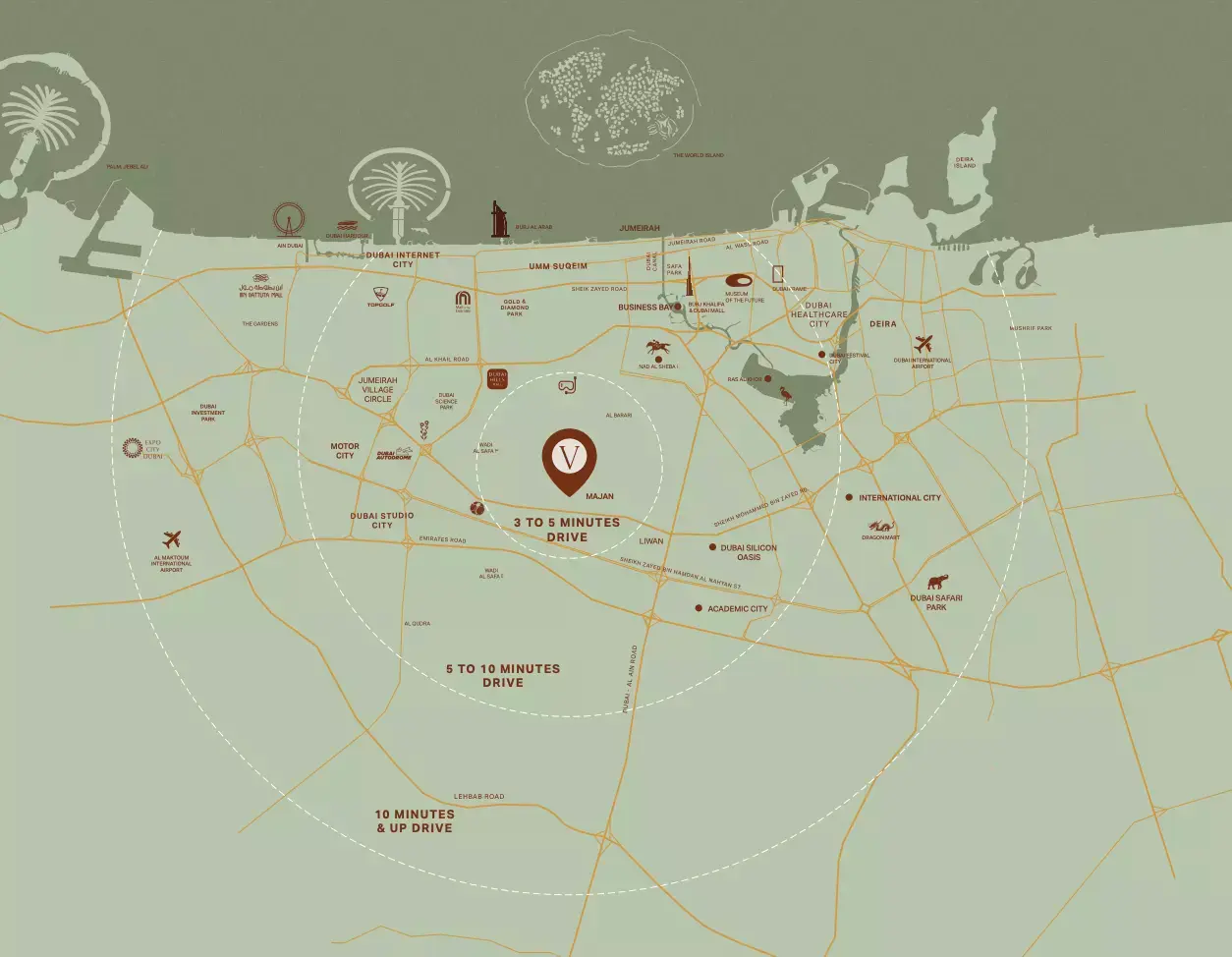 Binghatti Vintage masterplan, Majan