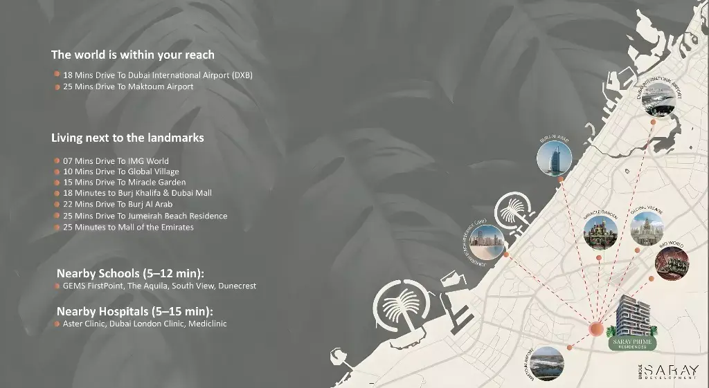 Saray Prime Residence मास्टरप्लान, Dubai Land Residence Complex