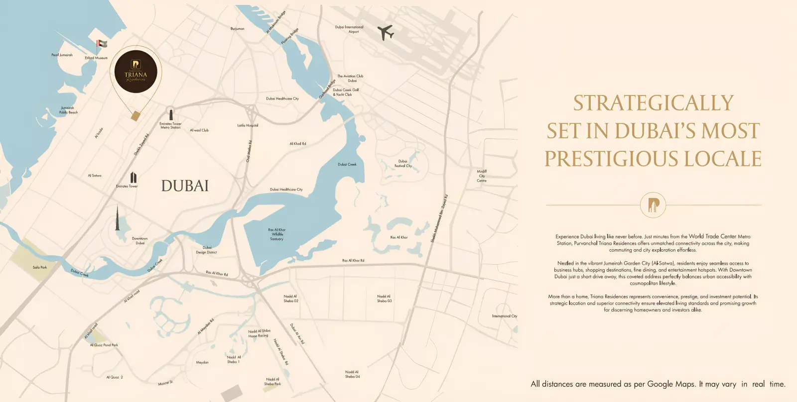 Purvanchal Triana Residences 总体规划, Jumeirah Garden City