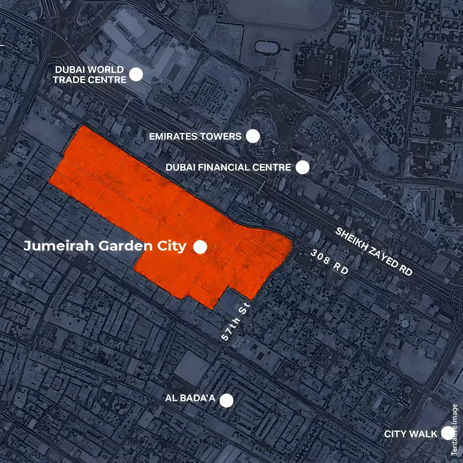 Whitestone Residence masterplan, Jumeirah Garden City