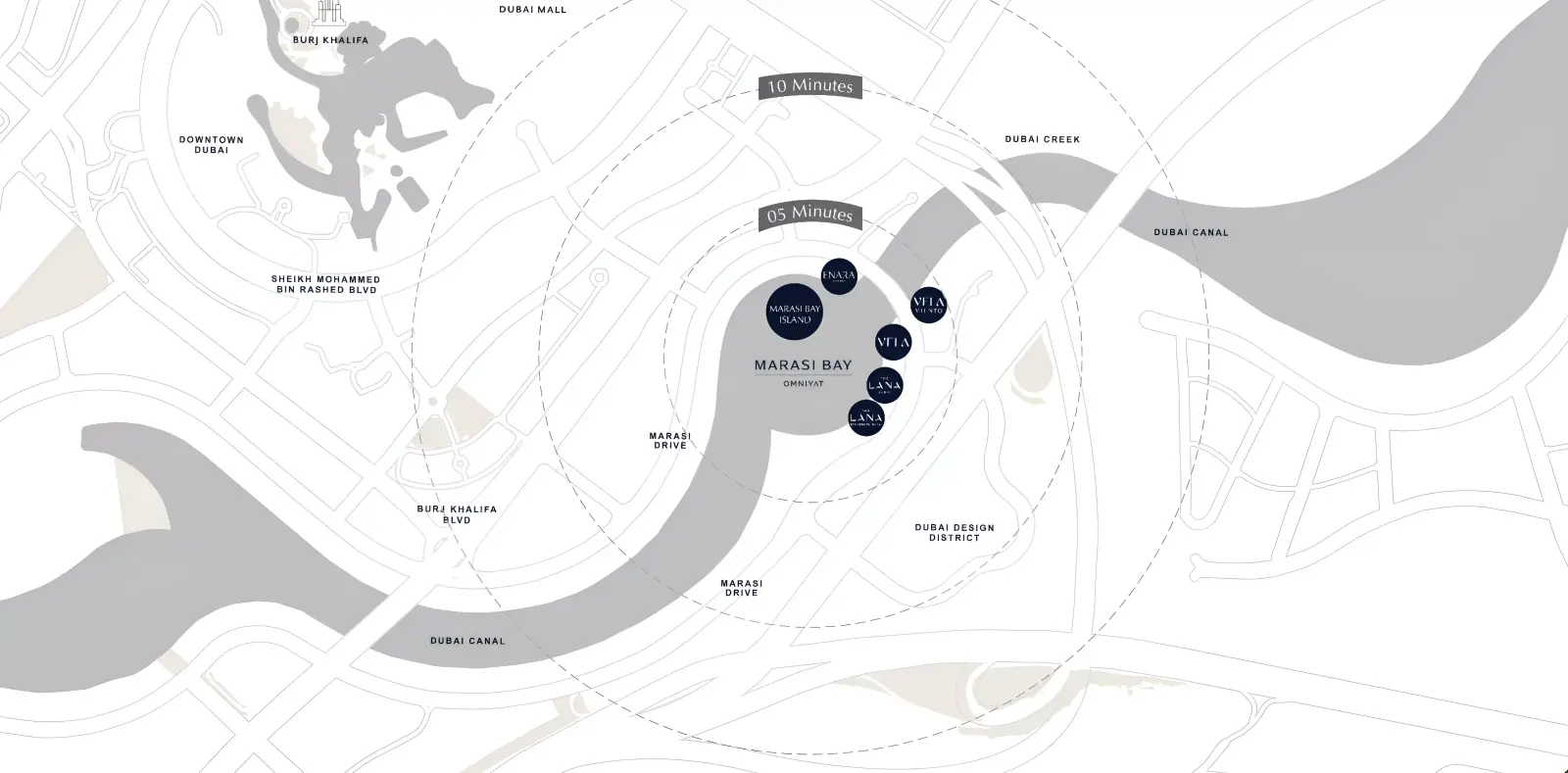 Marasi Bay Island masterplan, Business Bay