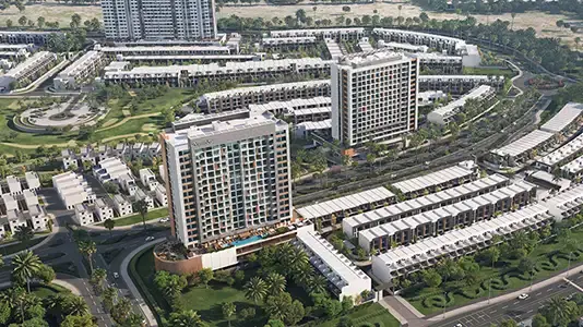 Reportage Real Estate 开发的 Verdana 9，位于 Dubai Investment Park (DIP)