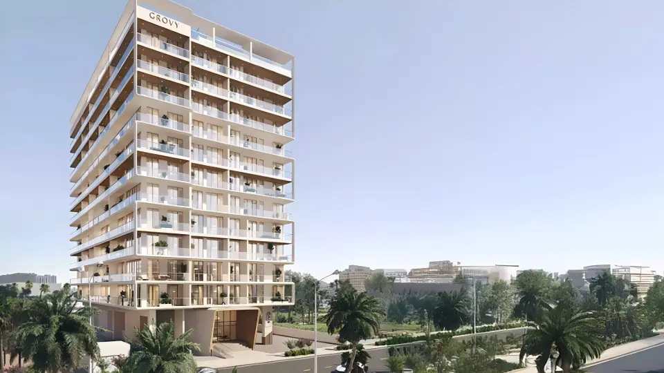Rivo by Grovy Real Estate Developers in Dubai Land Residence Complex