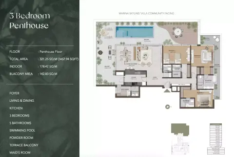 Amaya Residences: फ़्लोर प्लान Type A, 3,457 sq ft