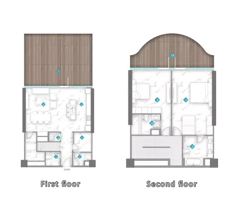 Dusit Rijas Residence: Floor plan Type 4, 2,510 sq ft