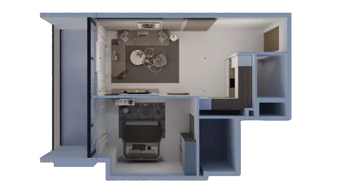 AG Ark Tower: फ़्लोर प्लान Type C, 718 sq ft