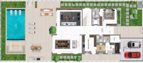 Waterfront Villas: Floor plan Sophie Villa, 10,179 sq ft