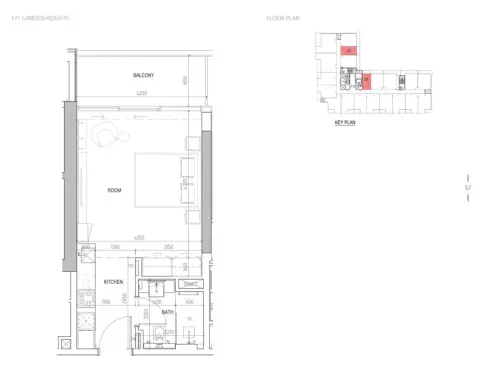 171 Garden Heights: Type A 户型图