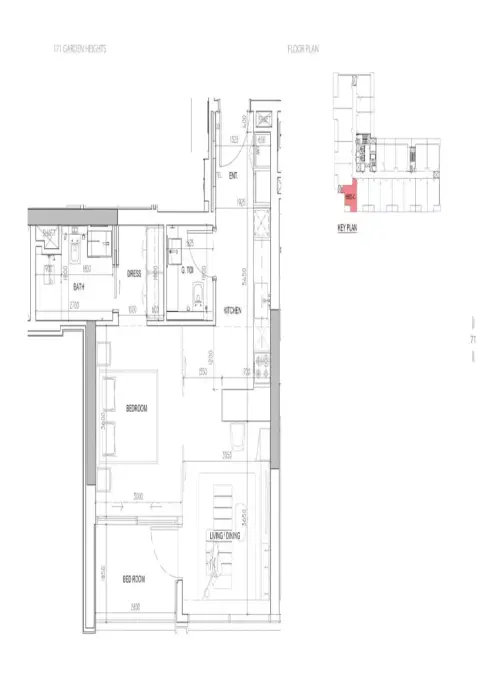 171 Garden Heights: Type C 户型图