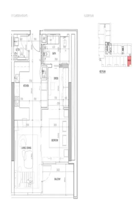 171 Garden Heights: Type B1 户型图