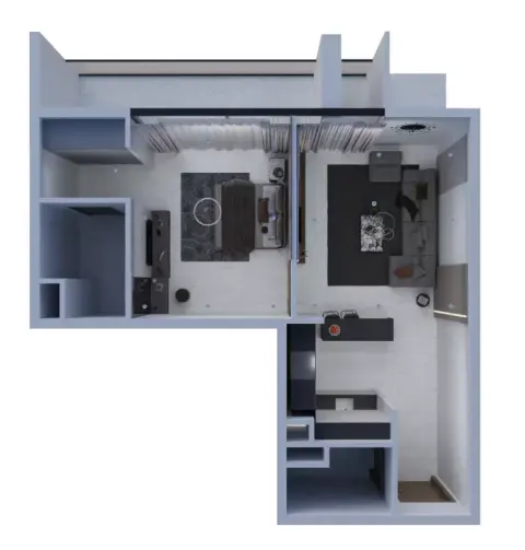 AUM Residence: Floor plan Type B, 710 sq ft