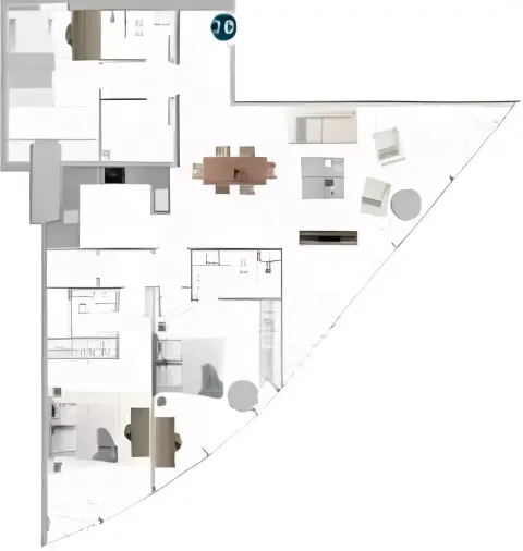 Franck Muller Vanguard: Floor plan Type D, 1,767 sq ft