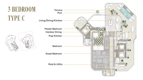 Regent Residences: Floor plan Type C-East Tower