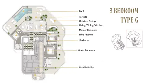 Regent Residences: Floor plan Type G-East Tower