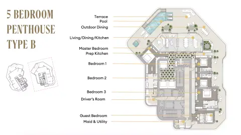 Regent Residences: Floor plan Type B-East Tower