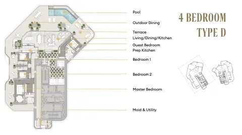 Regent Residences: Floor plan Type D-West Tower