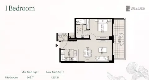 ليفينغ ليجندز المرحلة 4: مخطط الطابق Type A, 749 sq ft