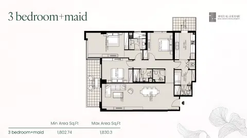 ليفينغ ليجندز المرحلة 4: مخطط الطابق Type A, 1,802 sq ft