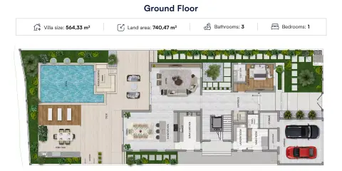 Waterview Villas: Floor plan Harriet Villa, 7,965 sq ft