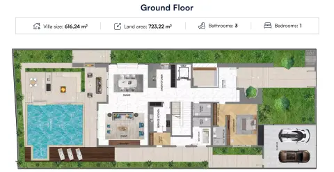 Waterview Villas: Floor plan Tiffany Villa, 7,782 sq ft