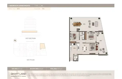 Ghaff Land Residence: Floor plan Type A, 1,677 sq ft