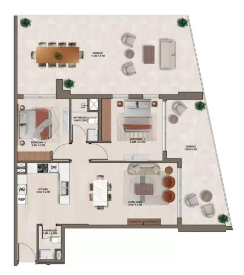 Ghaff Land Residence: Floor plan Type G, 1,677 sq ft
