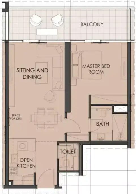 Living Legends Phase 5: Floor plan Type M, 714 sq ft