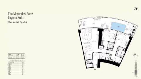 Mercedes Benz Places: Floor plan Type B, 2,534 sq ft