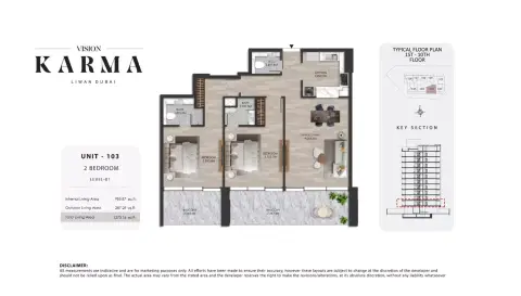 Karma: Floor plan Type 103, 1,273 sq ft