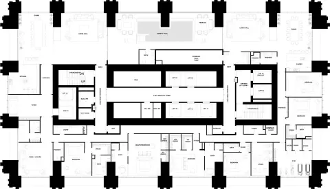 Burj Binghatti Jacob & Co: Floor plan Type A, 11,796 sq ft