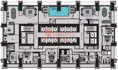 Burj Binghatti Jacob & Co: Floor plan Type Astronomia Sky, 11,807 sq ft