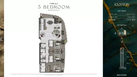 Kanyon: Floor plan Type A2, 2,280 sq ft