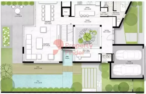 Chorisia 1 Villas: Floor plan Type A, 6,634 sq ft