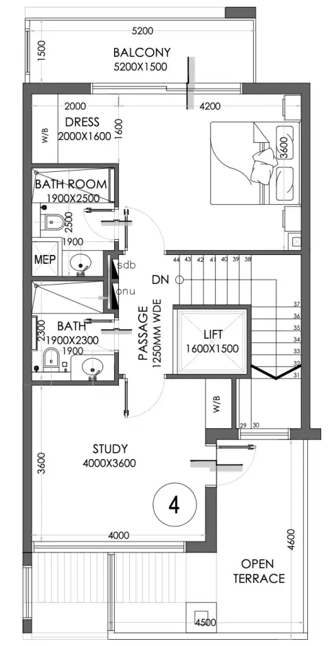 Marwa Homes Phase 4: Plattegrond Type A Mirrored