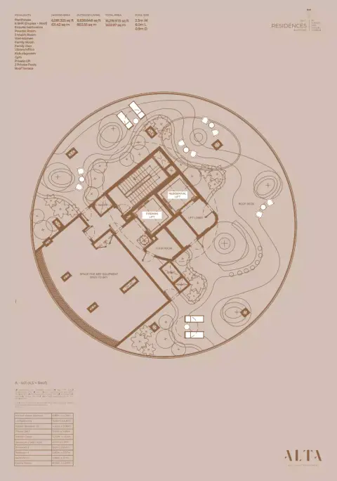 مستر سي ريزيدنسز جميرا: مخطط الطابق A - 401, 141,397 sq ft