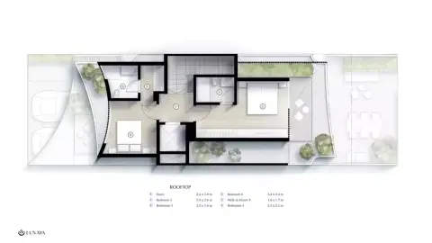 Lunaya Terraces: Floor plan Type A-Bloom, 2,966 sq ft