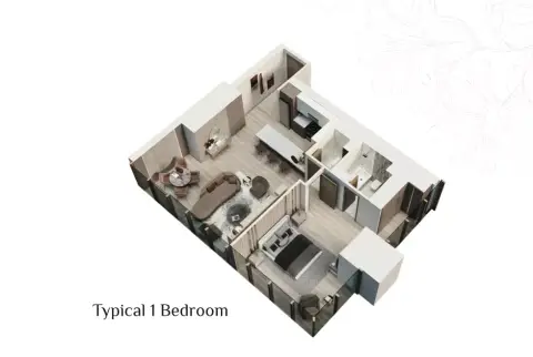 Me Do Re: Floor plan Type A, 1,128 sq ft