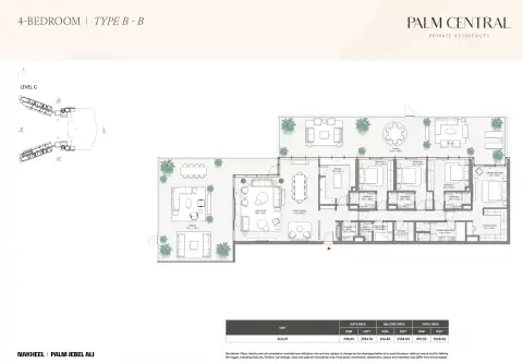 Palm Central Private Residences: Type B-B, 5,518 sq ft 户型图