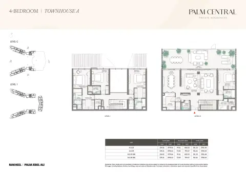 Palm Central Private Residences: Type A, 3,781 sq ft 户型图