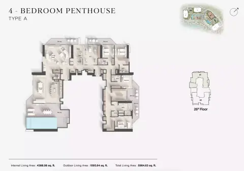 Eltiera Views: Floor plan Type A, 5,984 sq ft
