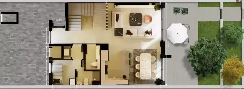 أواسيس: مخطط الطابق Type A - Mirrored, 2,280 sq ft
