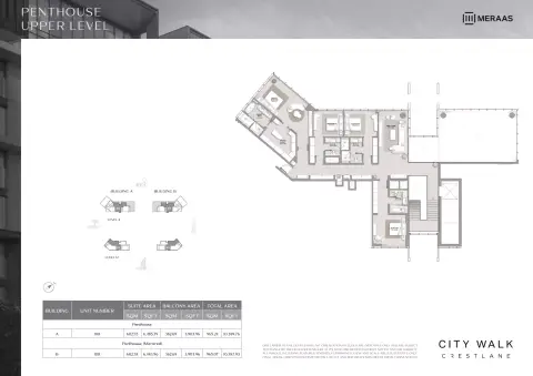City Walk Crestlane: फ़्लोर प्लान Type A Penthouse, 10,389 sq ft