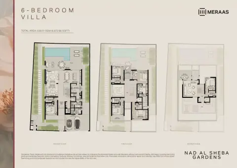 ند الشبا جاردنز المرحلة 9: مخطط الطابق Type V6-1, 6,872 sq ft